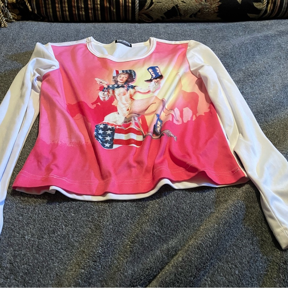 Vintage 90s Roughrider by Circle T Cowgirl Graphic Western Shirt - M